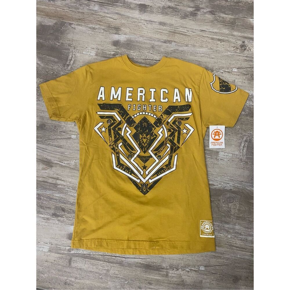 American Fighter Brimley Mustard T-Shirt Mens Size Small